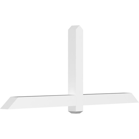 Ekena Millwork Eugene Architectural Grade PVC Gable Bracket, 72"W x 30"H x 4"D x 4"F, 10/12 Pitch GBP072X30X0404EUG00